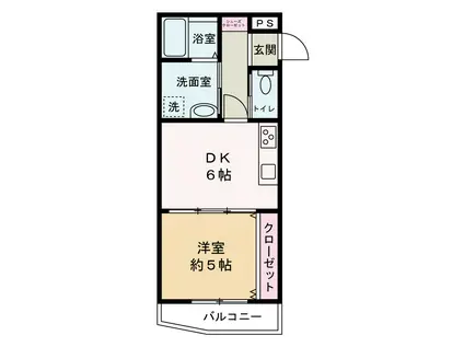 タイセイパレス・アリビオ(1DK/1階)の間取り写真