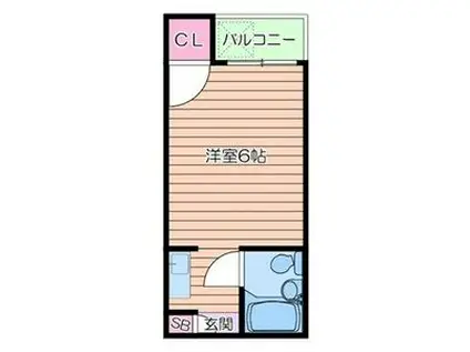 CASA照ヶ丘II(ワンルーム/2階)の間取り写真