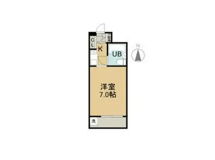 荘苑浄心本通西館(ワンルーム/2階)の間取り写真