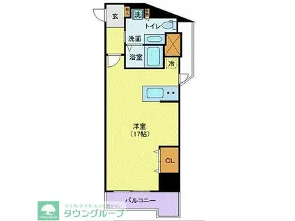 SIDEONE(ワンルーム/7階)の間取り写真