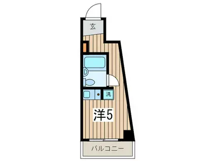 スターホームズ二俣川VIII(ワンルーム/1階)の間取り写真