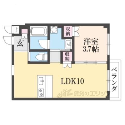 KISA・CARINA(1LDK/2階)の間取り写真
