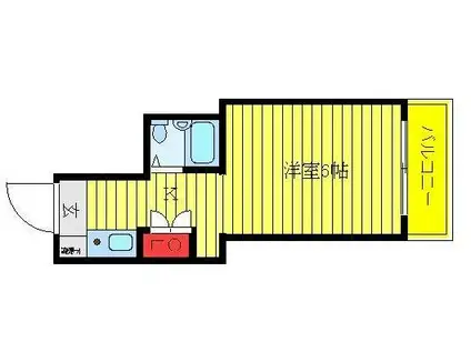 パーシモンハウス(ワンルーム/3階)の間取り写真