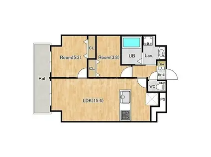 エクスフォート竜泉(1SLDK/9階)の間取り写真