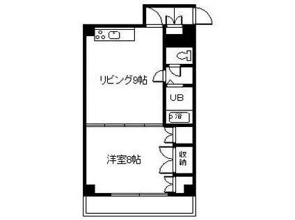 メゾンペガサス(1DK/3階)の間取り写真