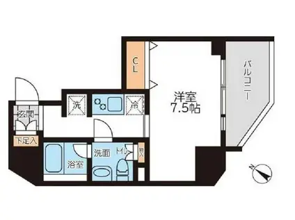 GRAN PASEO 本駒込(1K/4階)の間取り写真