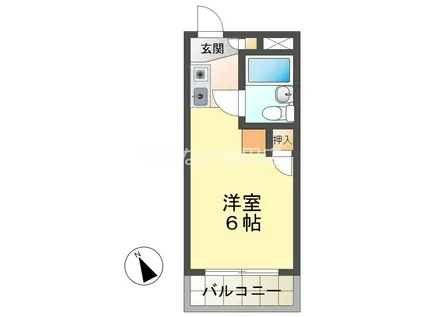 FESTA80(ワンルーム/2階)の間取り写真