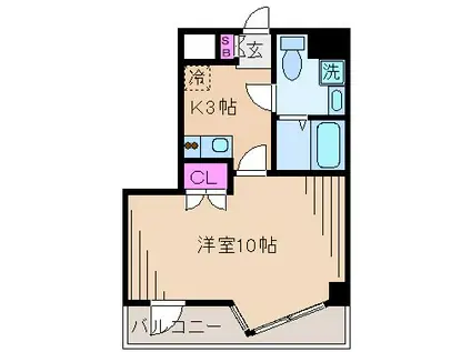 グレイスアイ元住吉(1K/1階)の間取り写真