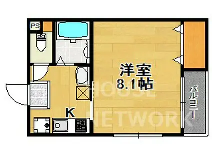 ザクセル(1K/1階)の間取り写真