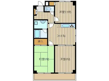 ライブコア小茂根(3DK/2階)の間取り写真