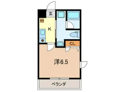 ヴァンヴェール(1K/5階)の間取り写真