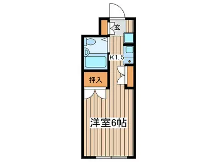 常盤台丹陽マンション(1K/2階)の間取り写真
