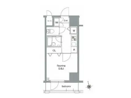 セ・ジョリ浅草ベルグレード(1K/1階)の間取り写真