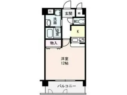 ジュネス花園(1K/4階)の間取り写真