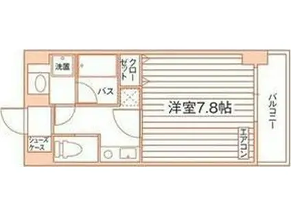 ユニエトワール豊田(1K/3階)の間取り写真