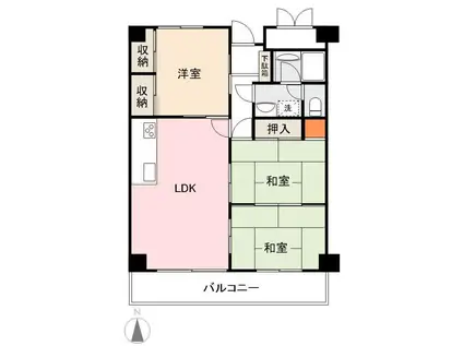 マリオンスーイング(3LDK/3階)の間取り写真