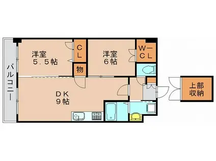 NO.88マリナゲートサンズ(2LDK/2階)の間取り写真