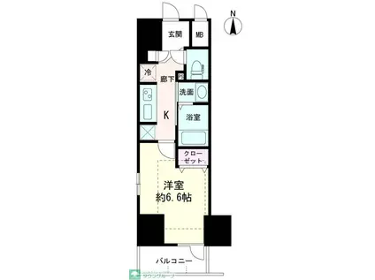 RISING PLACE KAMEIDO(1K/9階)の間取り写真