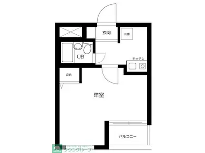 プレール明大前(1K/4階)の間取り写真