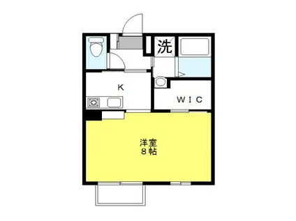 ソレイユ天王台(1K/2階)の間取り写真