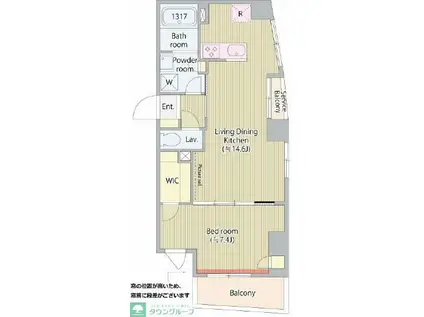 グラススペース(1LDK/2階)の間取り写真