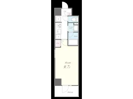 NOIR ET BLANC並木(1K/8階)の間取り写真