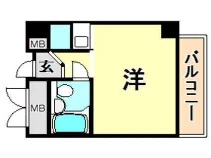 ライオンズマンション神戸西元町(ワンルーム/5階)の間取り写真