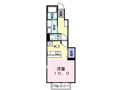 ノイインプレス(ワンルーム/1階)の間取り写真