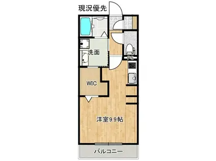 エルスタンザ(ワンルーム/3階)の間取り写真