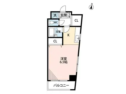 クレール11(ワンルーム/4階)の間取り写真