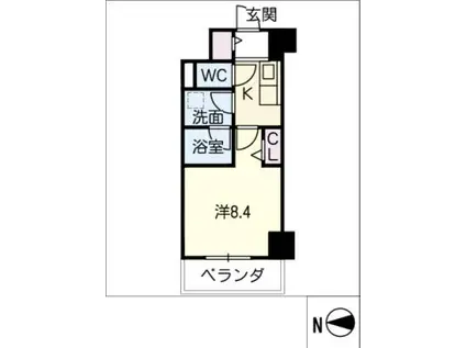 MELIV神宮前(1K/12階)の間取り写真