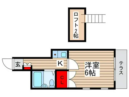 フジパレス八柱(1K/1階)の間取り写真
