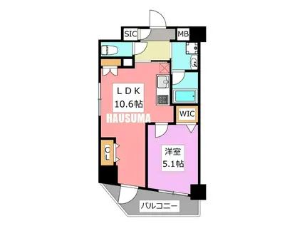 アイル王子ノルド(1LDK/10階)の間取り写真