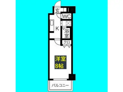 リアライズ沢下町II(1K/4階)の間取り写真
