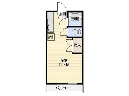 エスポワールII(1K/1階)の間取り写真