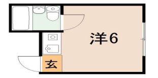 YOUハイム衣摺(ワンルーム/1階)の間取り写真