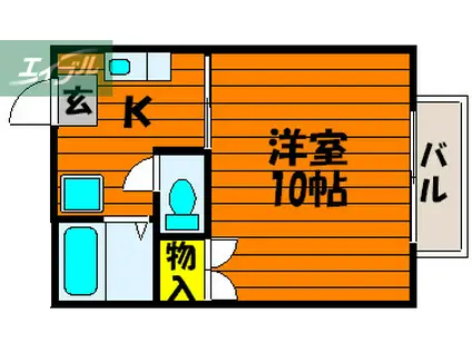 バウエルエスポワール(1K/1階)の間取り写真