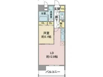 SUNNY GRACE本郷(1LDK/3階)の間取り写真