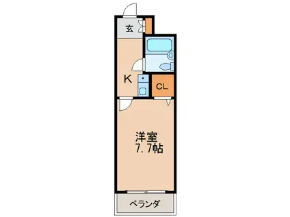ライオンズマンション丸の内第6(1K/6階)の間取り写真
