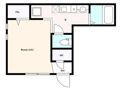 MIMOSA HOUSE JIYUGAOKA(ワンルーム/1階)の間取り写真