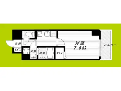ECORO TOYONAKA(1K/2階)の間取り写真