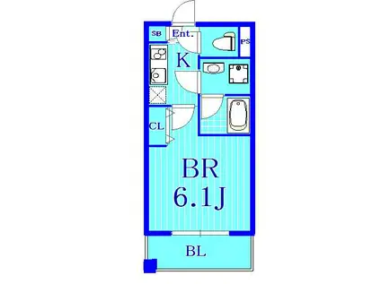 ガーラ・ヴィスタ横濱西口(1K/10階)の間取り写真