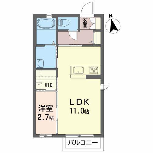 フォレスト イン(1LDK/2階)の間取り写真