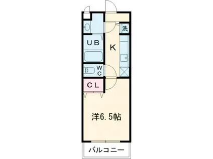 シャルマンフジもずウエスト(1K/3階)の間取り写真