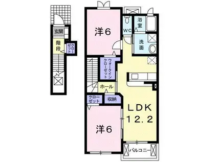セイバリー・リヴァー(2LDK/2階)の間取り写真