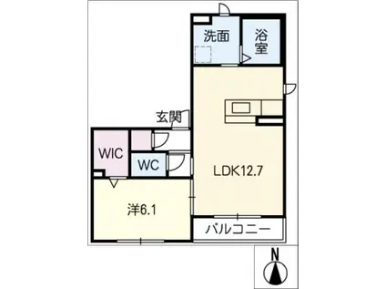 サン・ジュエリー(1LDK/2階)の間取り写真