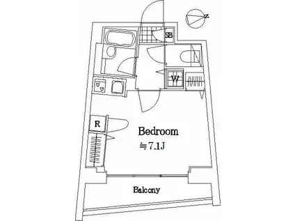 サンテミリオン目白西(ワンルーム/9階)の間取り写真
