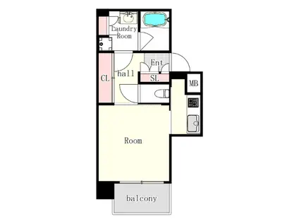 サンヒルズ博多(1DK/3階)の間取り写真