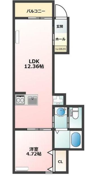 G BASE市川平田(1LDK/3階)の間取り写真