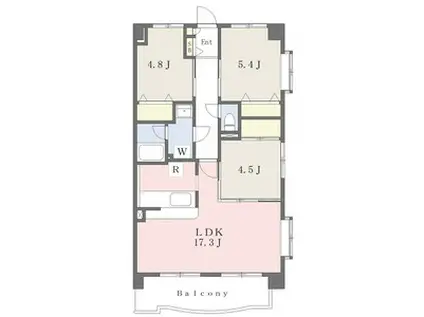 モジュールハート(3LDK/4階)の間取り写真